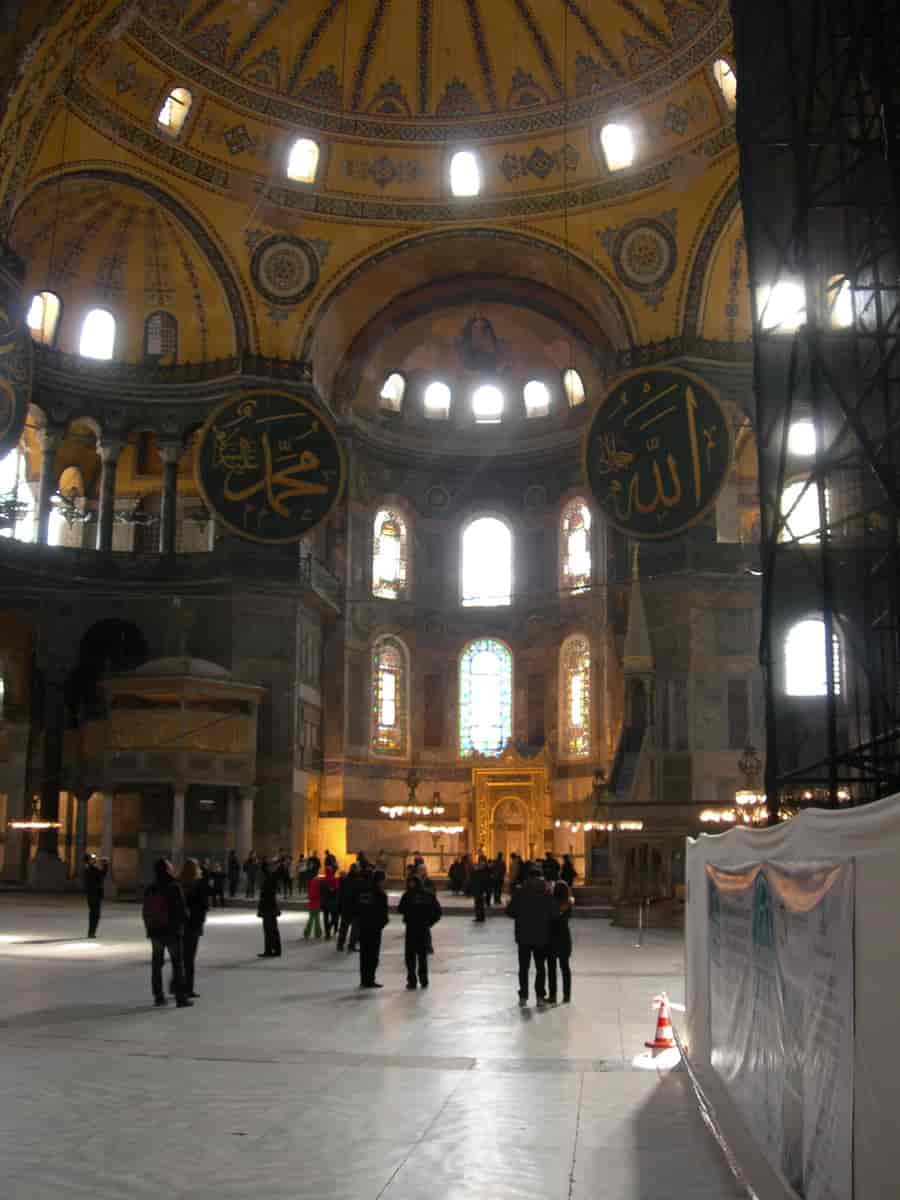 Interiør i Hagia Sophia