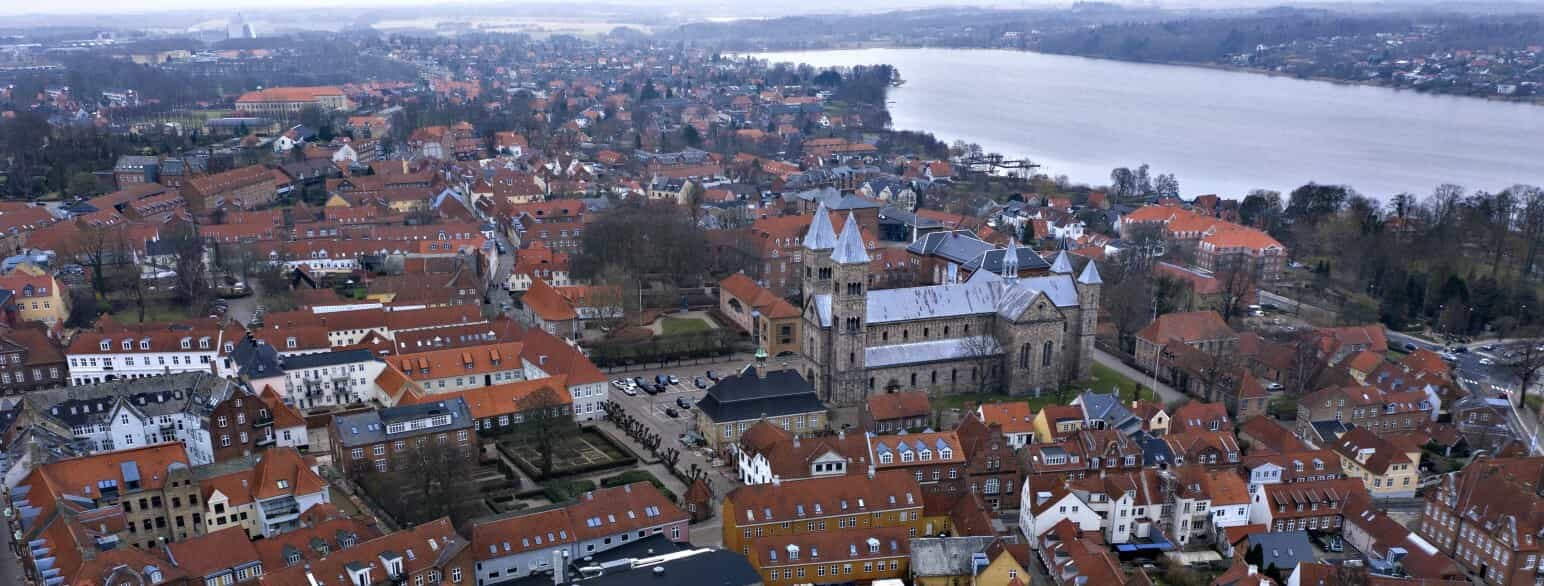 Viborg by med den centrale Viborg Domkirke