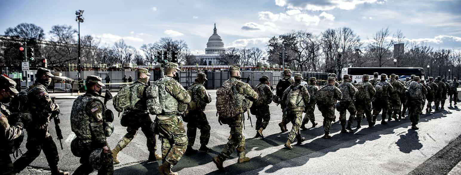Nationalgarden var udkommanderet til Washington, D.C. i forbindelse med Joe Bidens indsættelse som USA's 46. præsident, den 20. januar 2021