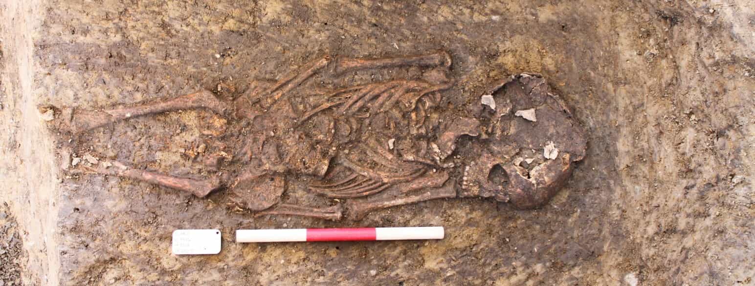 Barnegrav fra kirkegård udgravet på Rådhuspladsen dateret til ca. 1030-60, som sandsynliggør, at barnet har været en af Københavns første indbyggere