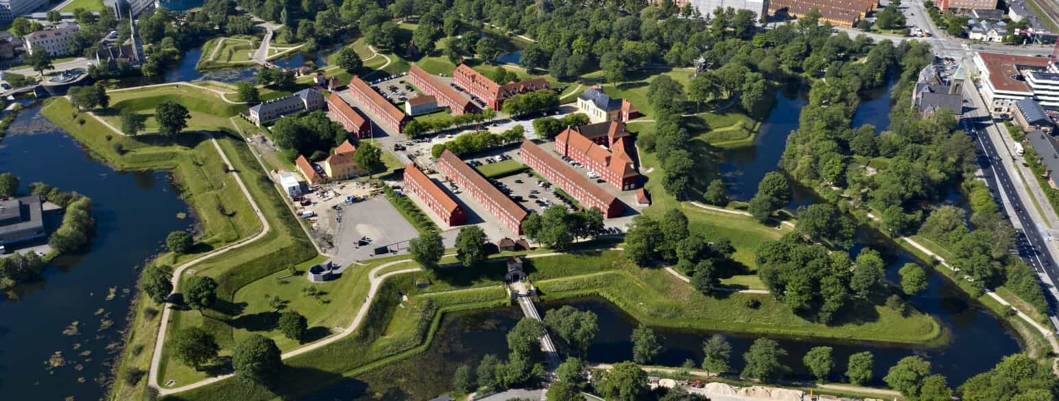 Luftfoto af Citadellet Frederikshavn, også kendt som Kastellet