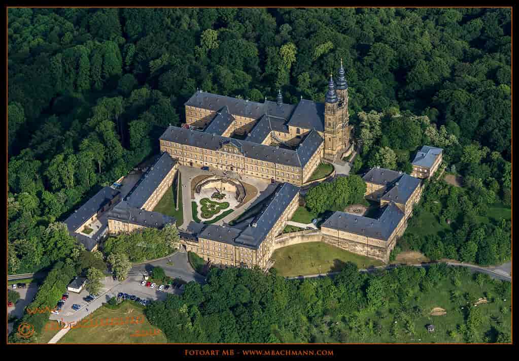Kloster Banz - luftperspektivet antyder blot pragten