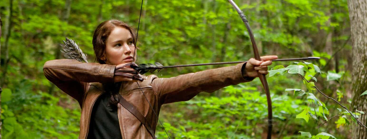 Jennifer Lawrence (f. 1990) som Katniss Everdeen i The Hunger Games