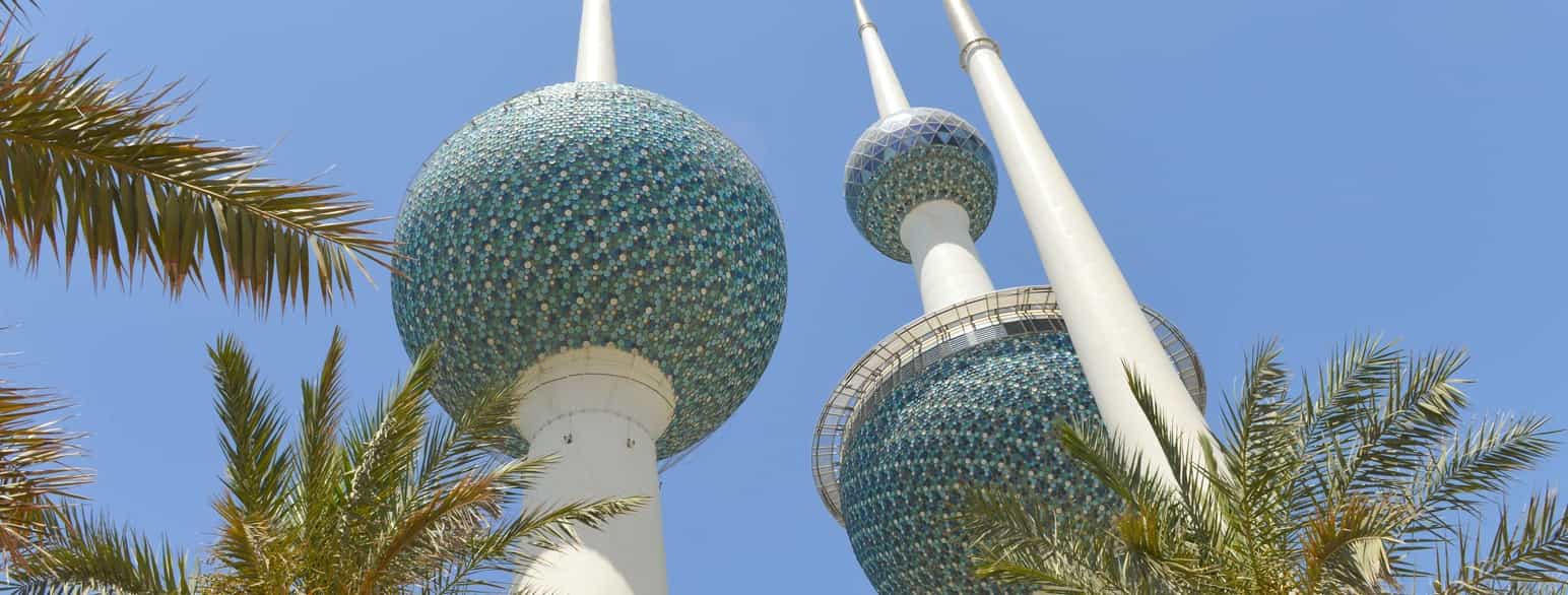 Kuwait Towers er tegnet af den danske arkitekt Malene Bjørn og inspireret af traditionelle arabiske parfumebeholdere