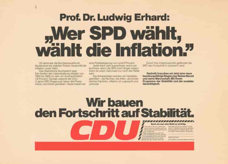 CDU med valgplakat mod SPD