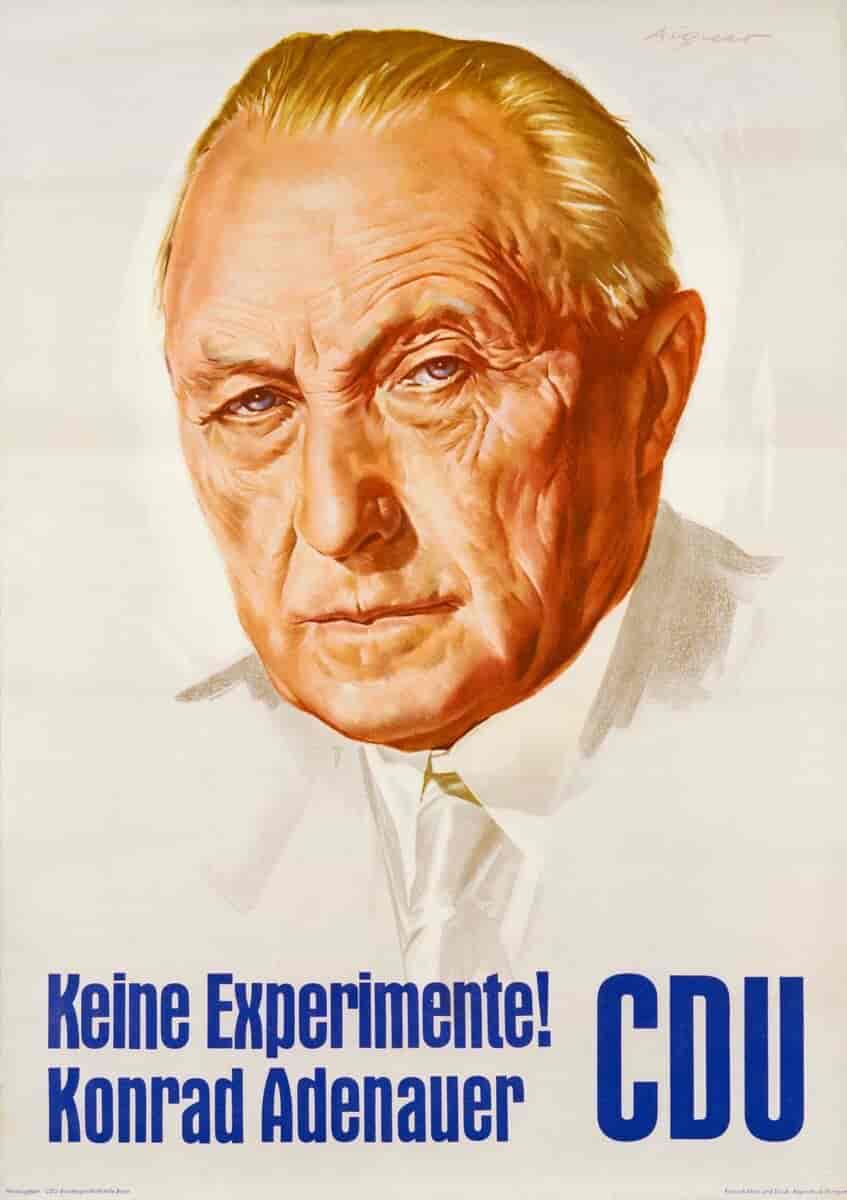 CDU-valgplakat fra 1957 med Konrad Adenauer