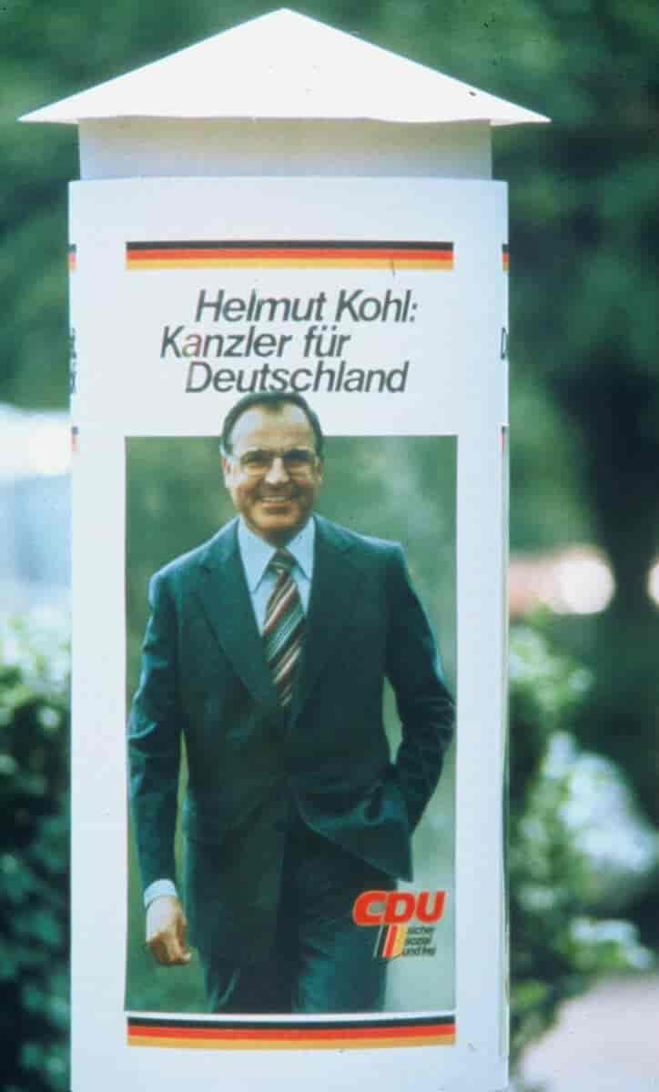Valgplakat for Helmut Kohl