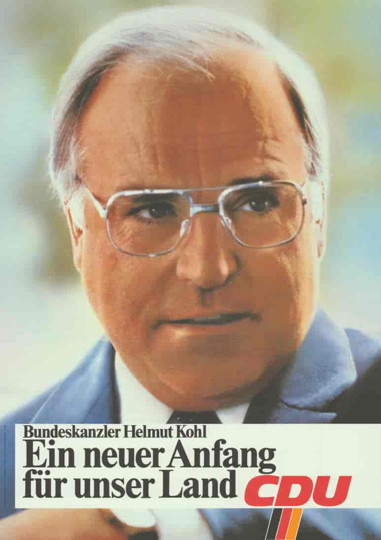 Valgplakat med Helmut Kohl