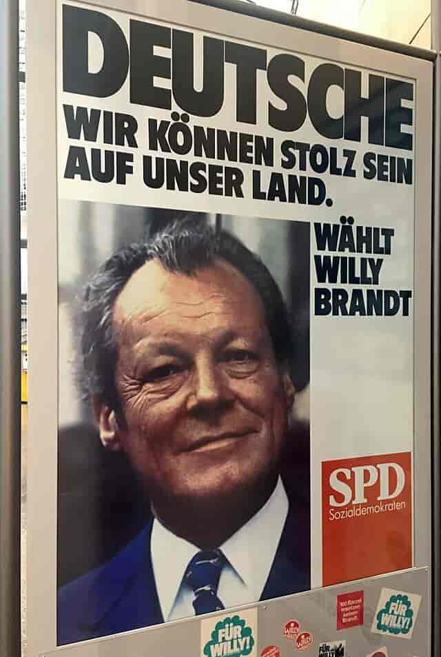Willy Brandt på valgplakaten ved forbundsdagsvalget i 1972