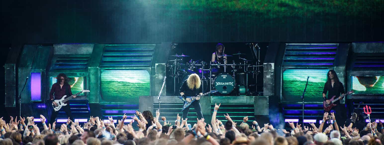 Megadeth spiller på rock- og heavy metal-festivalen Copenhell i København i 2016