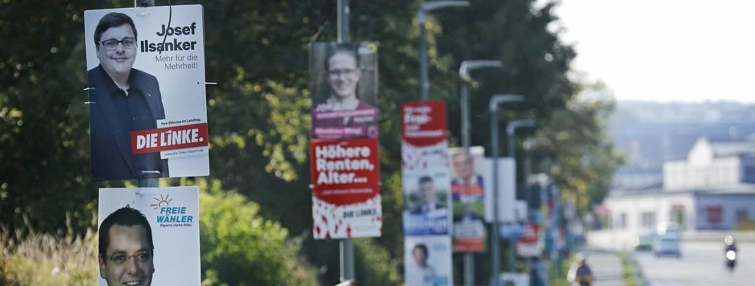 Valgplakater i Passau under delstatsvalget i Bayern 2018