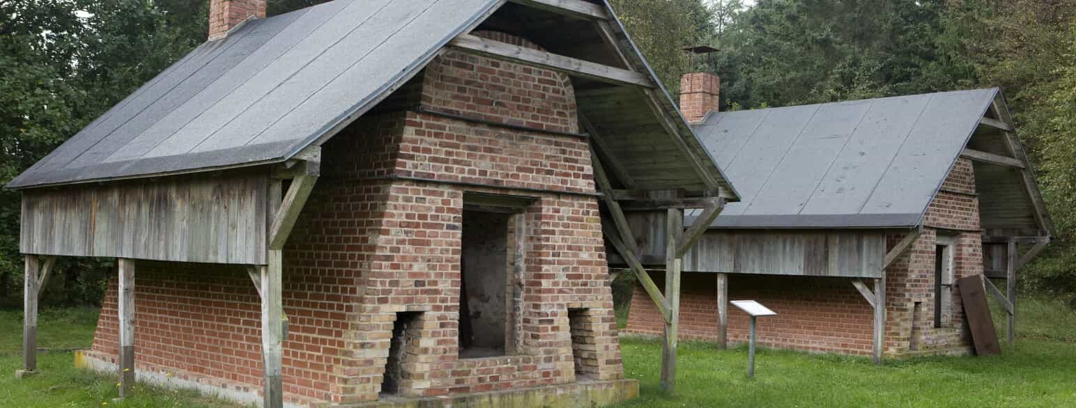 To restaurerede tjæreovne i Hesselvig Plantage