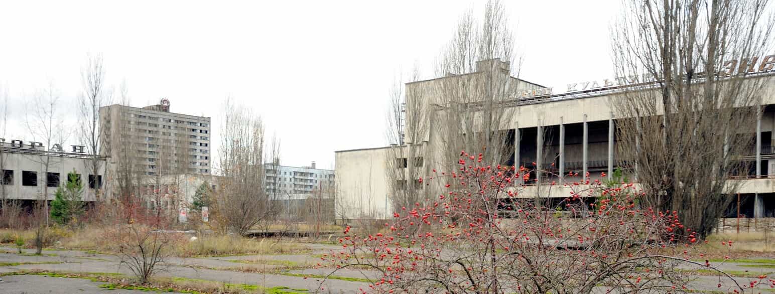 Byen Pripyat ligger blot 3 km fra Tjernobyl-værkets atomreaktor nr. 4 og er i dag en spøgelsesby. I løbet af 24 timer efter kernekraftulykken i 1986 blev byens 50.000 indbygere evakueret.