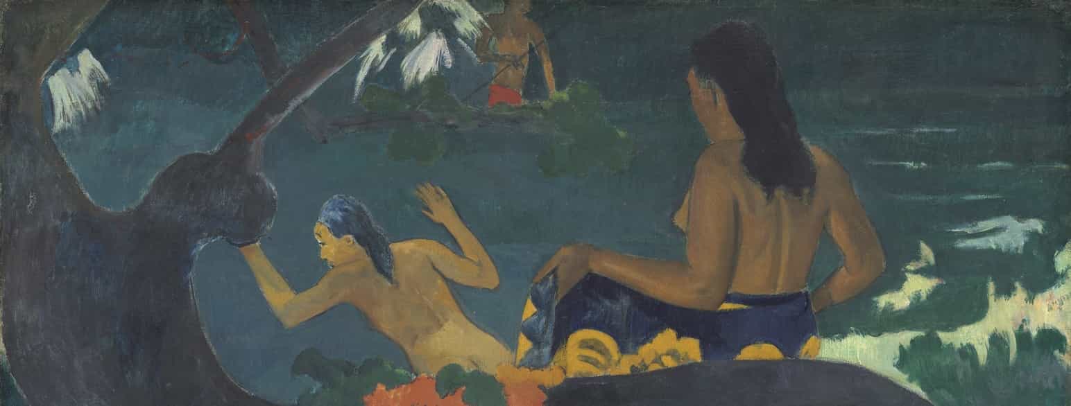Udsnit af Fatata te Miti, oliemaleri af Paul Gauguin