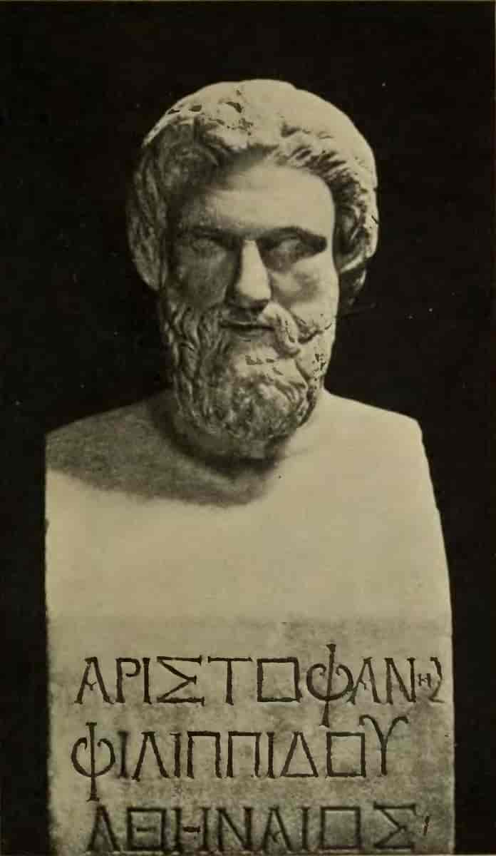 Buste af Aristofanes.