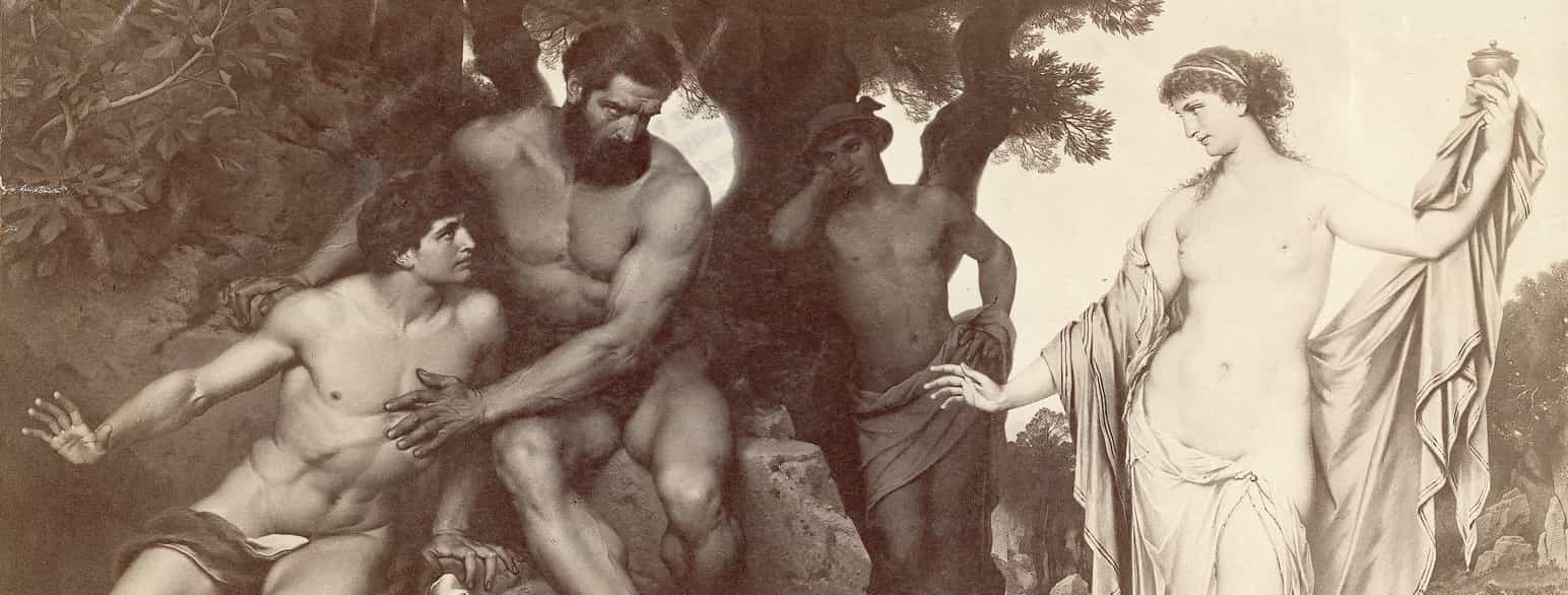 Udsnit af Pandora vor Prometheus und Epimetheus, 1878.