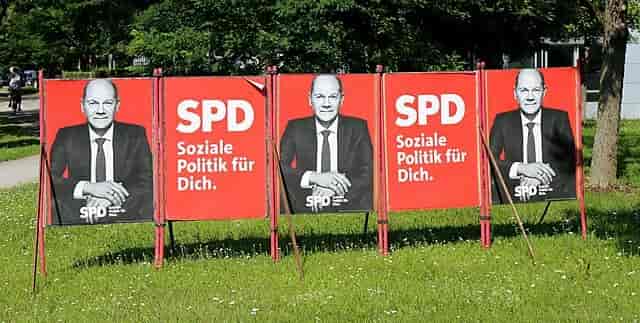SPD-valgplakat ved forbundsdagsvalget i september 2021