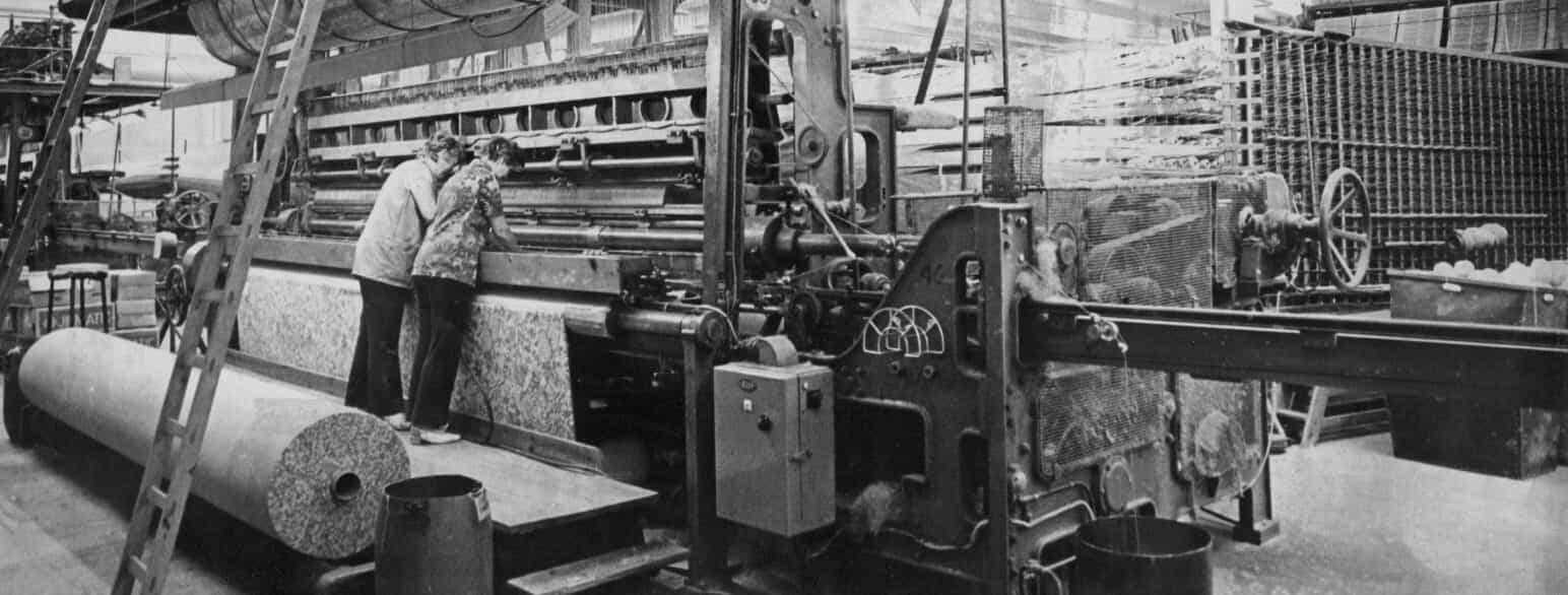 Gram Tæppefabrik, foto fra årene 1955-65