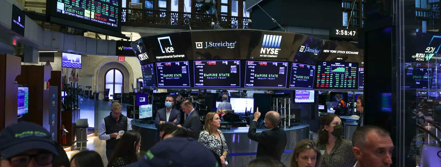 Handel på New York Stock Exchange (NYSE), 2021.