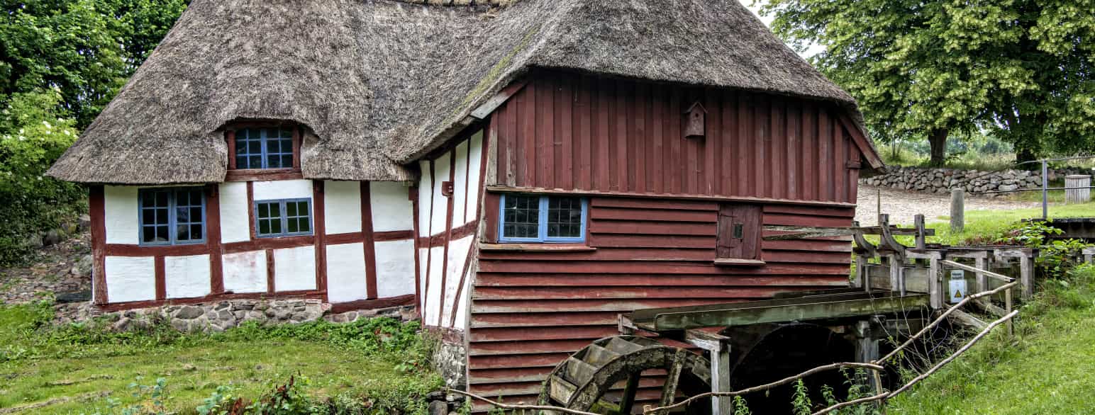 Kaleko Mølle fra 1400-tallet, der betragtes som Danmarks ældst bevarede vandmølle