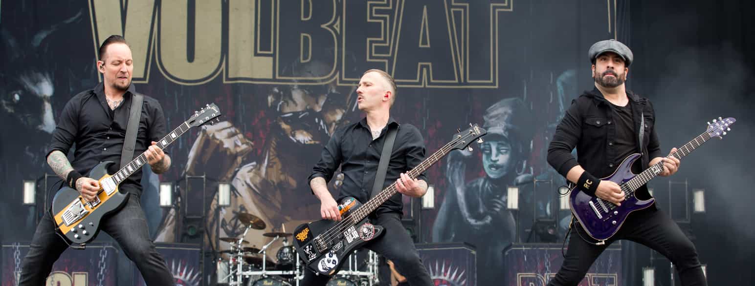 Volbeat ved en koncert i 2018