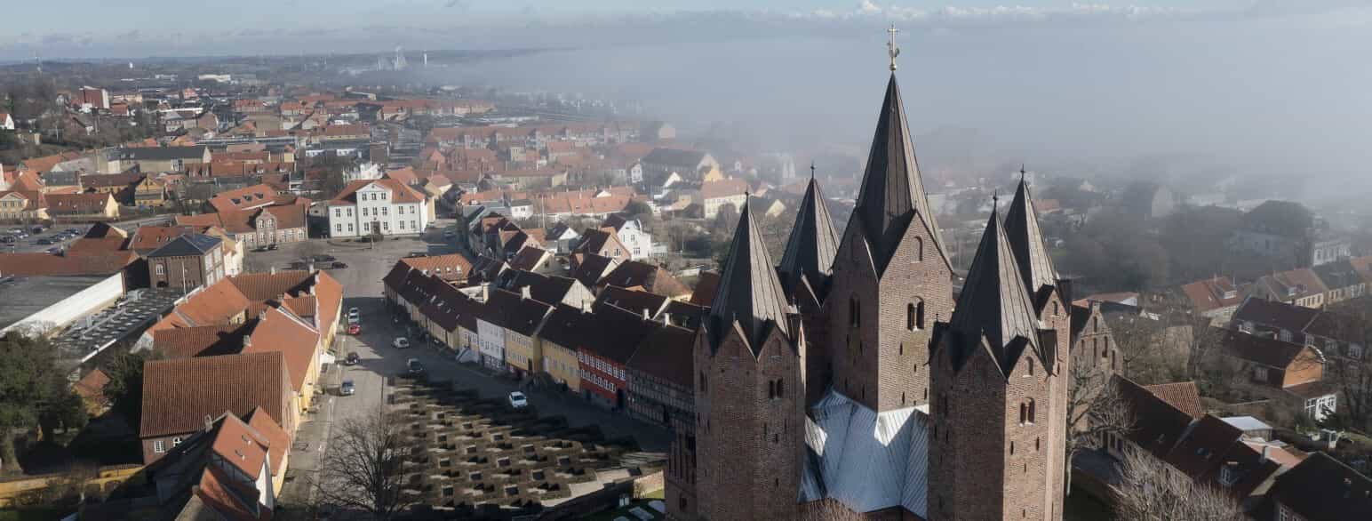 Luftbillede af Kalundborg by