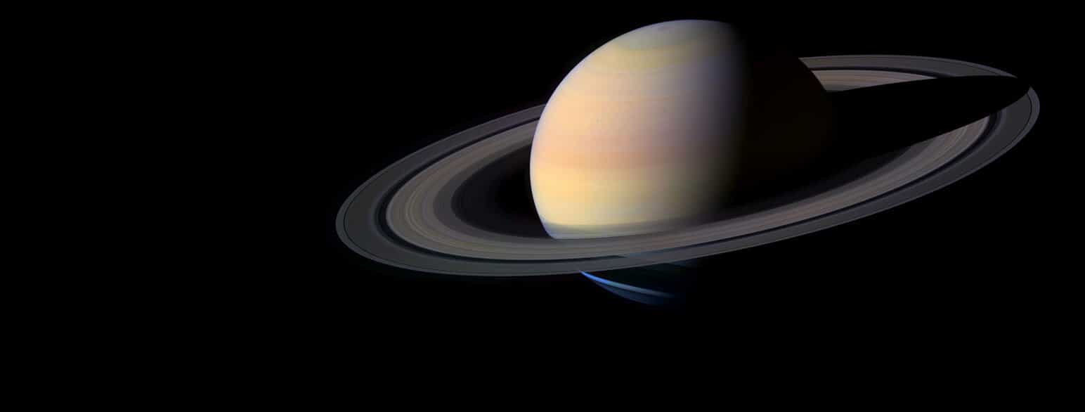Saturns nordlige halvkugle.