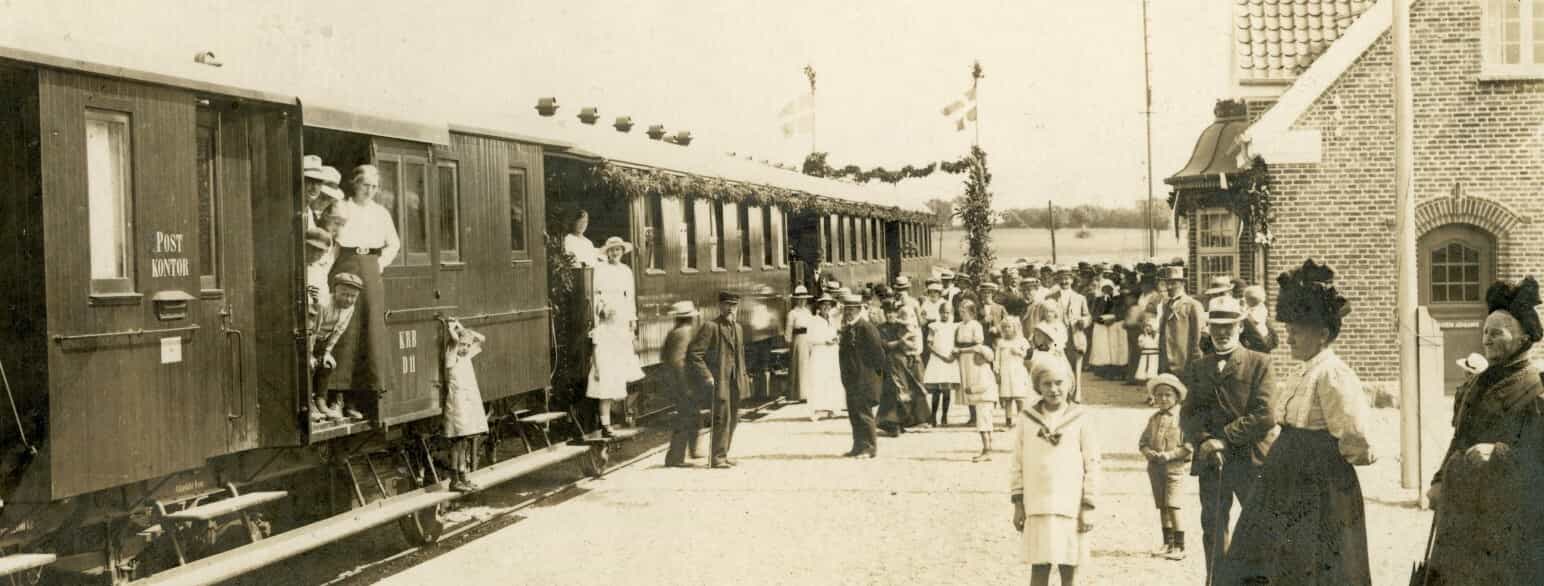 Indvielsen af Ørslev Station på Køge-Ringsted-banen i 1917