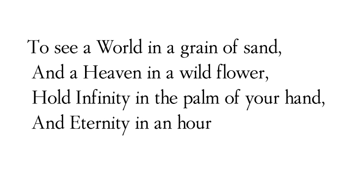 Et af Willam Blakes oftest citerede digte.