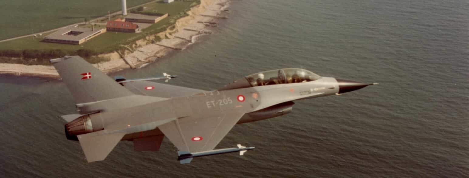 Dansk F-16-fly ud for Gedser Odde i 1980