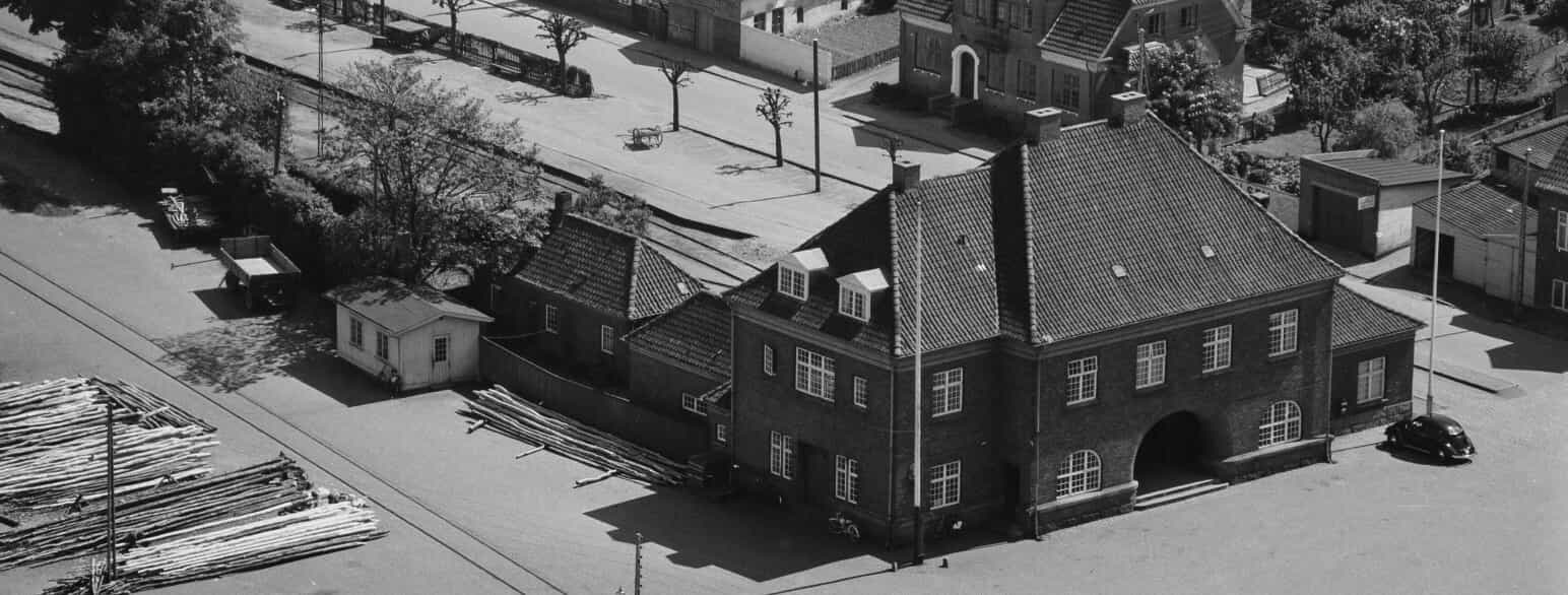 Stationsbygningen på Havneplads i Stubbekøbing i 1959