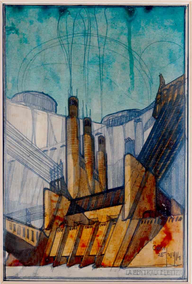  Kraftværk, fra serien Città Nuova (Ny By)