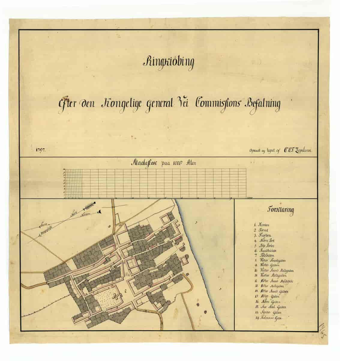 Kort over Ringkøbinf fra 1797
