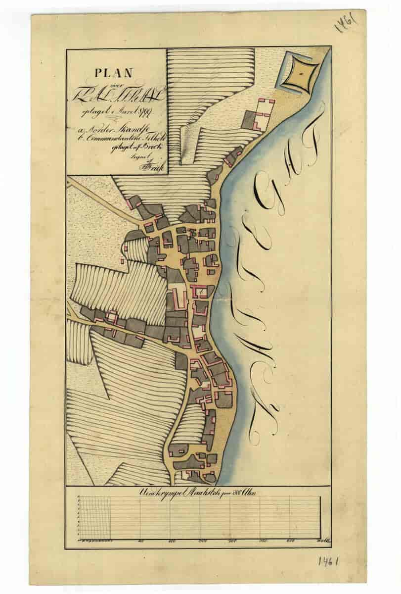 Plan over Frederikshavn optaget i Aaret 1799