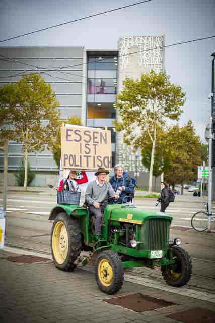 Demonstration mod EU's landbrugspolitik i 2019 i Strasbourg