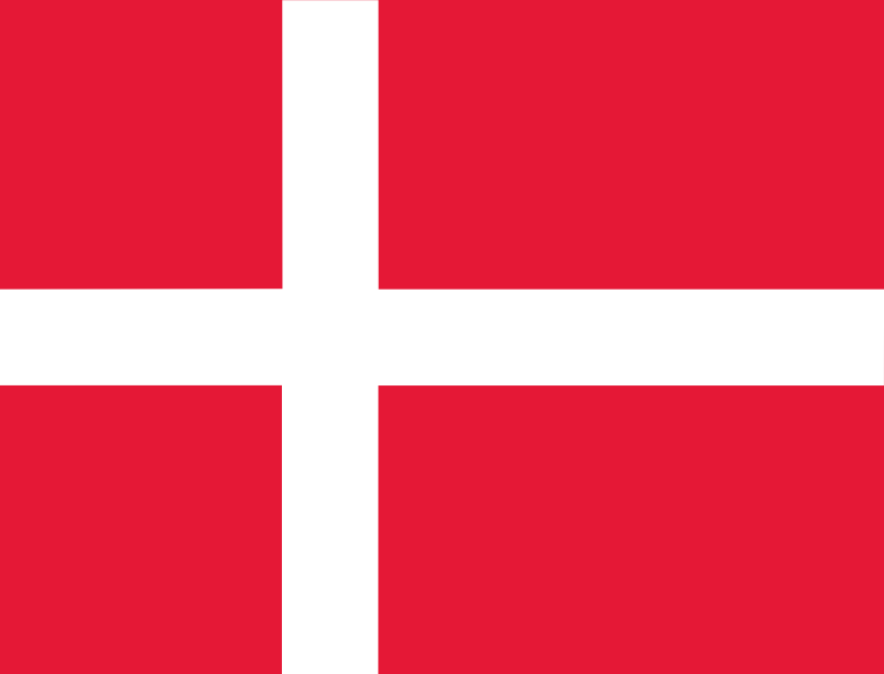 Danmarks nationalflag, Dannebrog, i de officielle proportioner