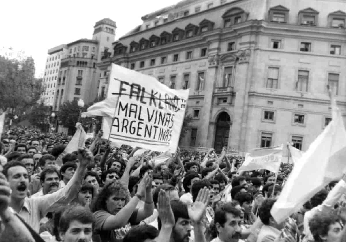 Demonstranter i Buenos Aires, Falklandskrigen