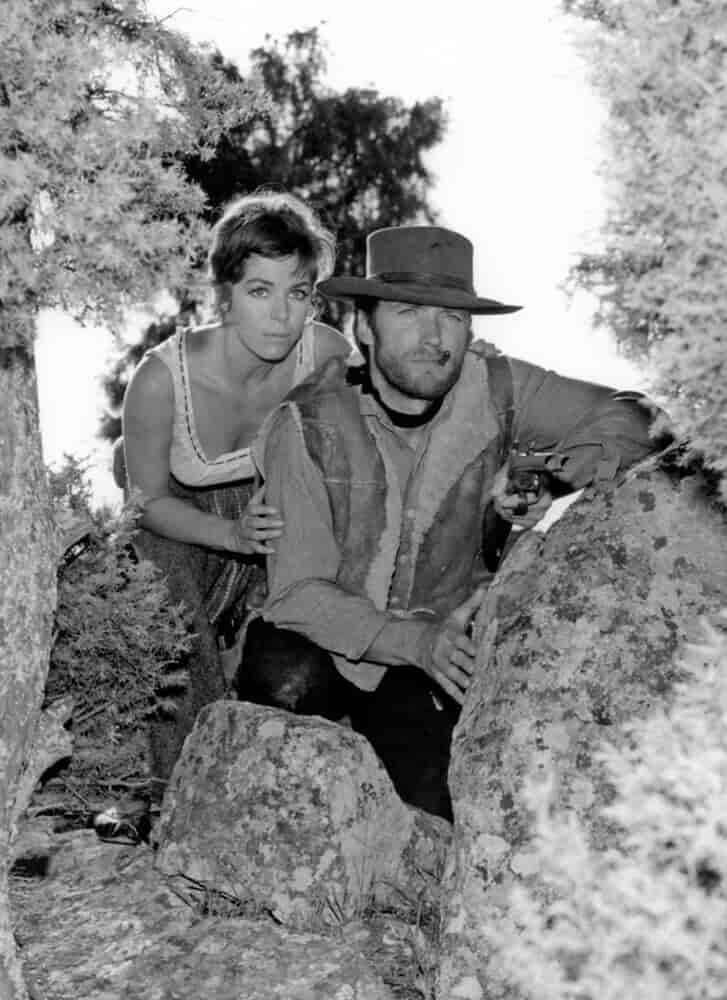 Marianne Koch og Clint Eastwood i 'A Fistful of Dollars' (1964)
