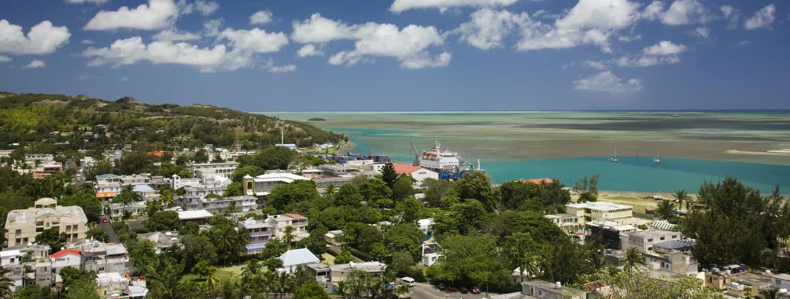 Udsigt over havnebyen Port Mathurin på det nordvestlige Rodrigues.