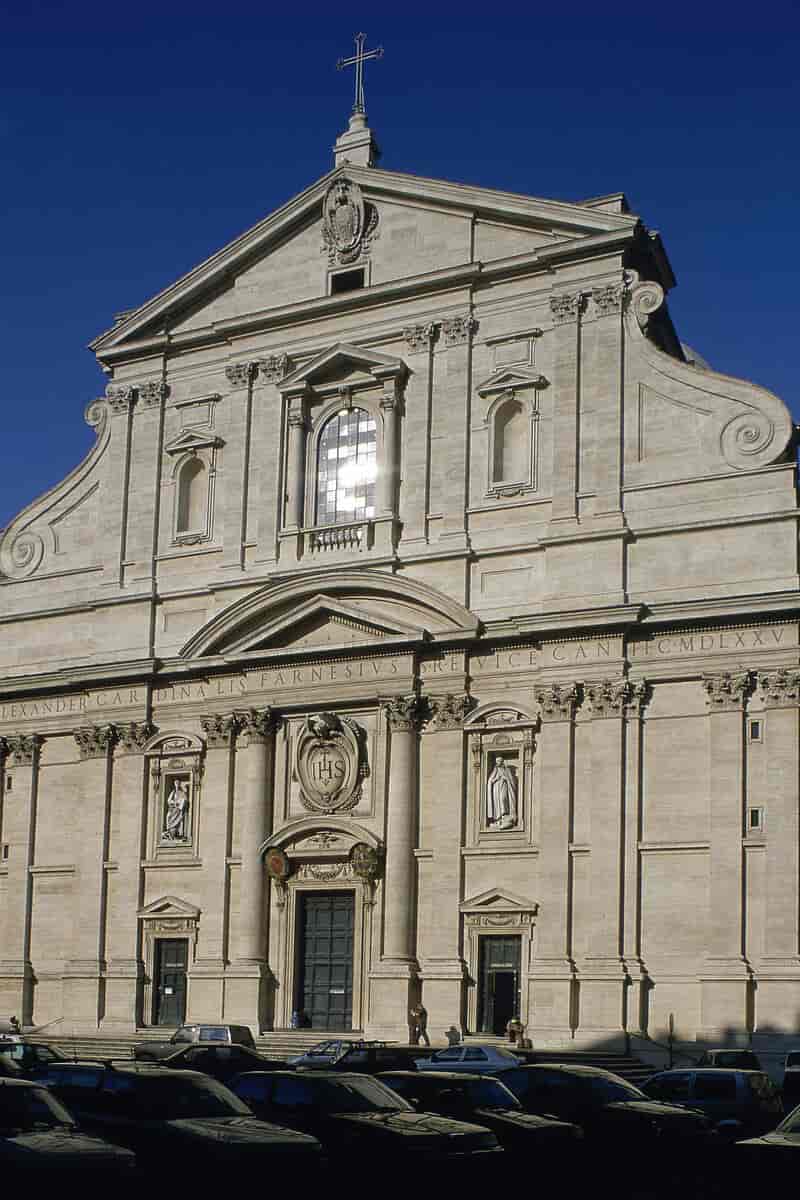Giacomo della Portas facade til jesuiterkirken Il Gesù i Rom, som stod færdig i 1583.