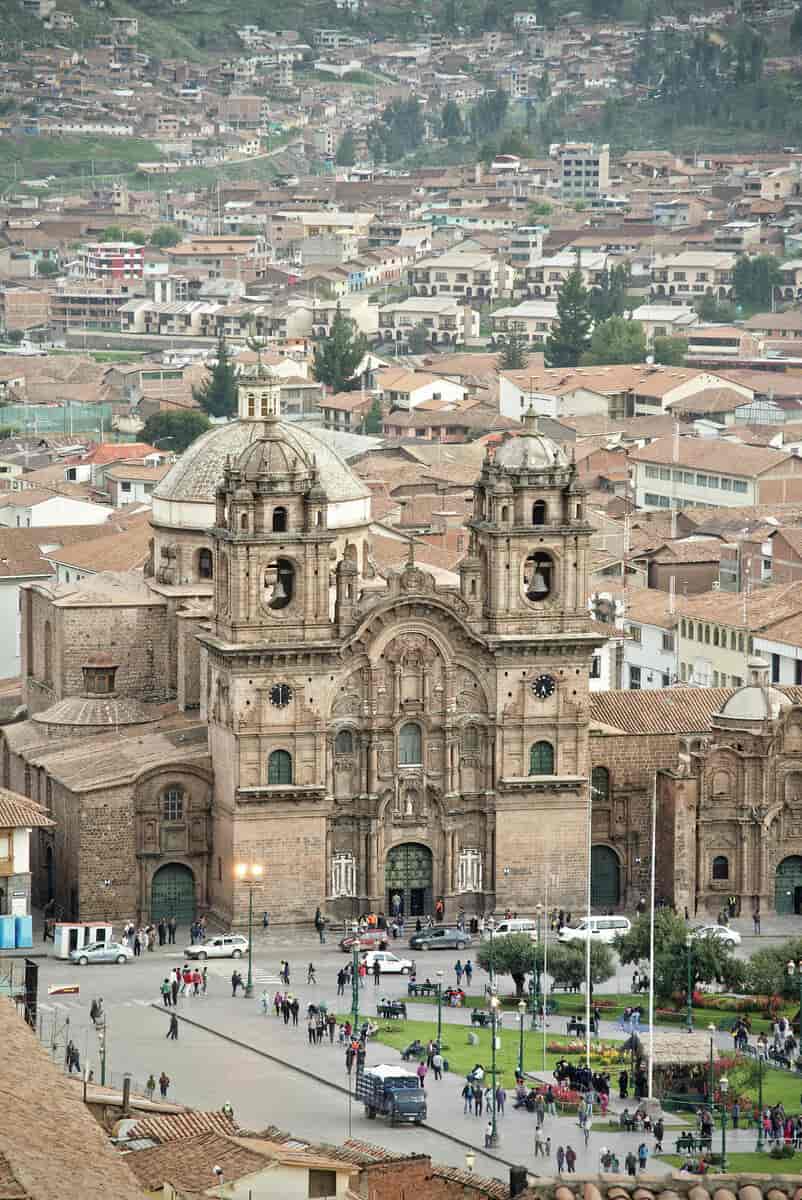 Iglesia de la Compañia i Cuzco, Peru.