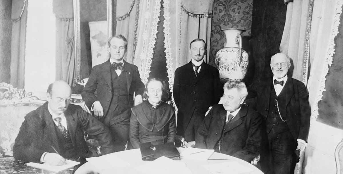Henni Forchhammer ved Ford-fredskonferencen i Stockholm, 1916