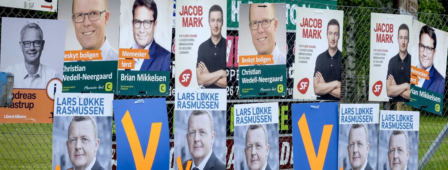 Valgplakater i Køge inden folketingsvalget d. 18. juni 2015