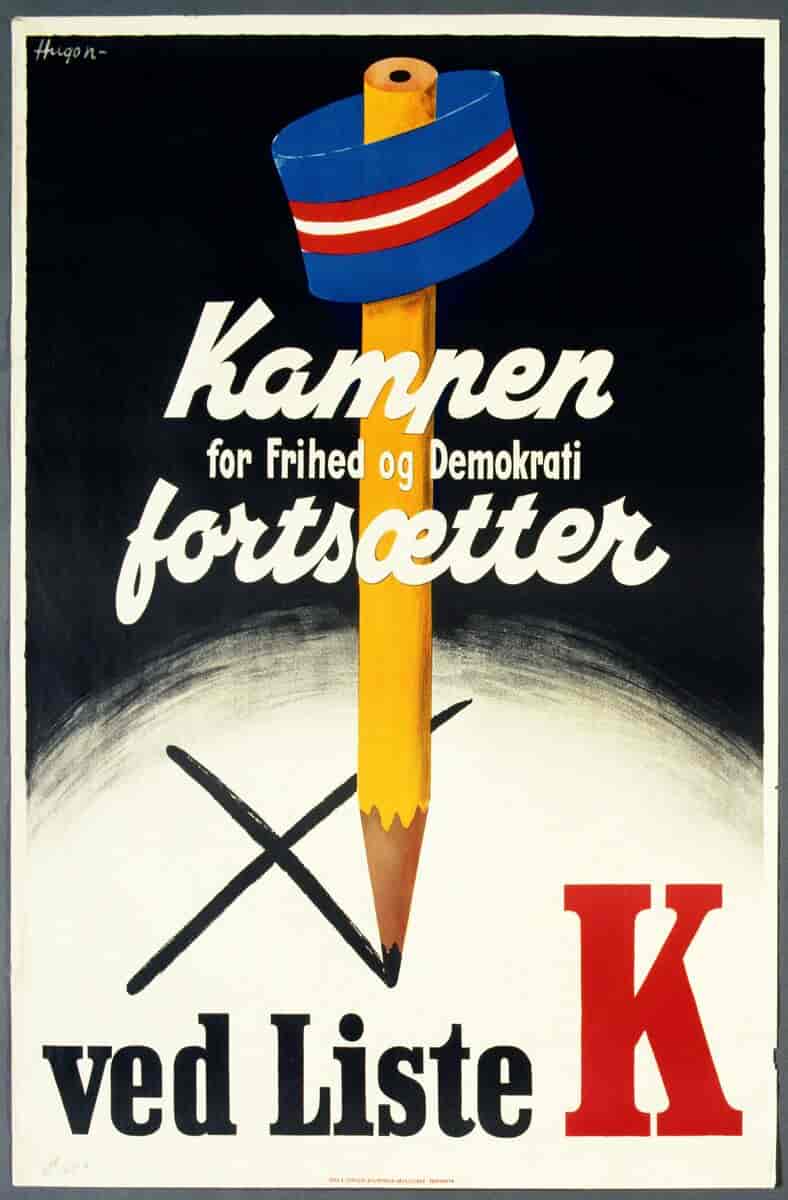 Valgplakat for DKP 1945.