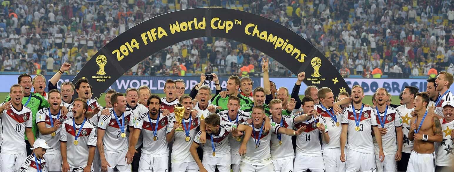 Det tyske herrelandshold fejrer VM-sejren i 2014