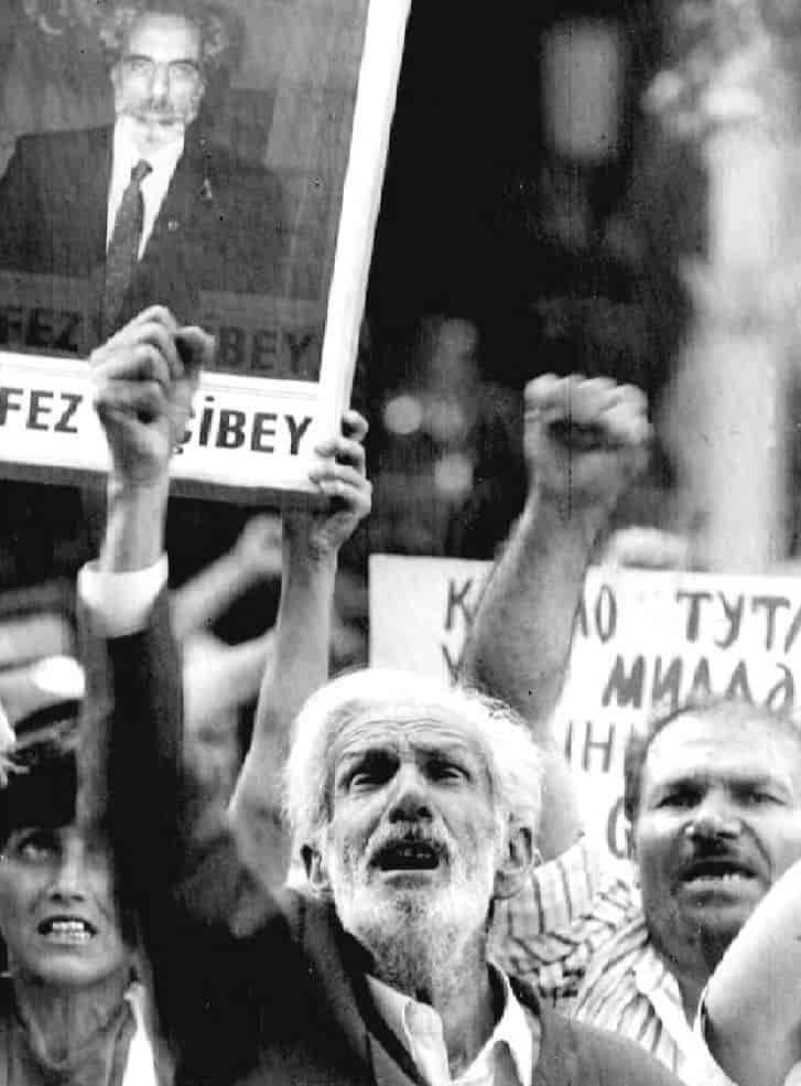 Demonstranter i Baku 1993.