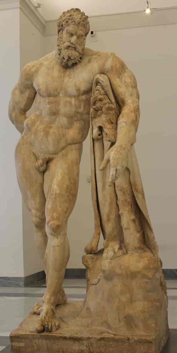 Herkules Farnese på Museo Archeologico Nazionale i Napoli.
