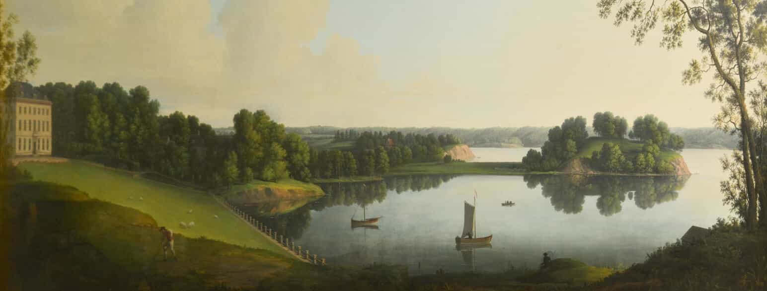 Erik Pauelsens vægmaleri af Næsseslottet ved Furesø fra 1785