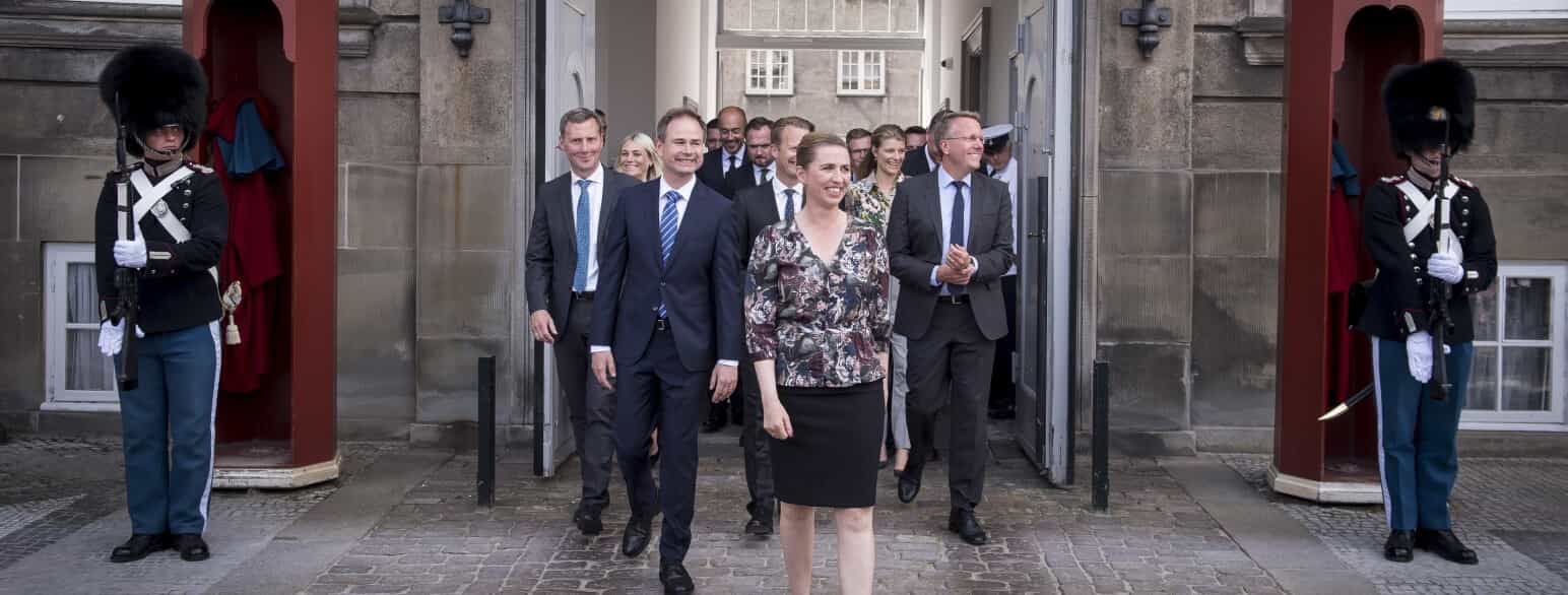 Den nye socialdemokratiske regering under ledelse af statsminister Mette Frederiksen, 2019.