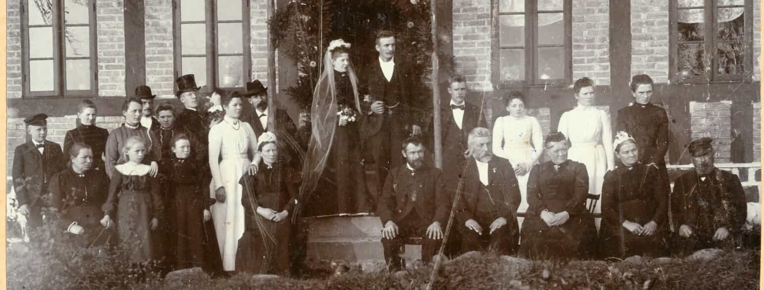 Bryllupsfest i Stødov på Helgenæs i 1902